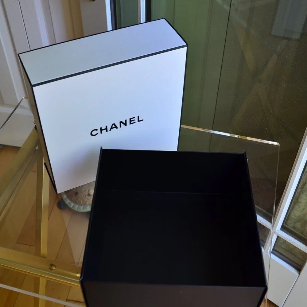 Lot of 5 Authentic CHANEL Square Empty Gift Box Container 8.5